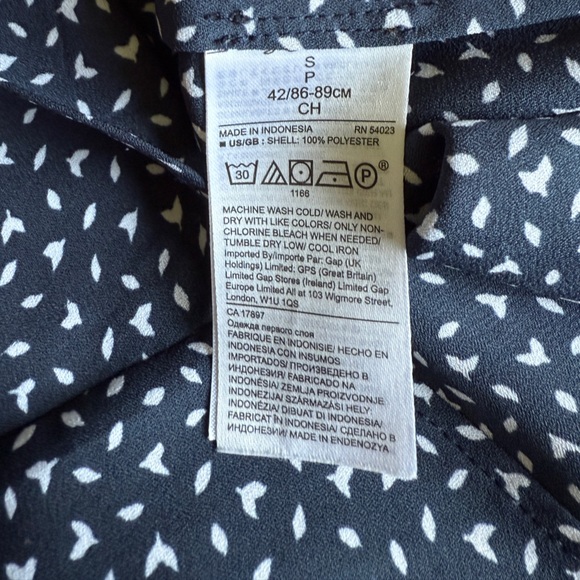 Banana Republic Women's Long Sleeve Polka Dot Bird Print Blouse Size Small - Picture 9 of 9